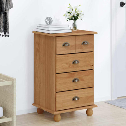 vidaXL Chest of Drawer 5-Drawer ASKIM Brown 48.5 x 40 x 79 cm