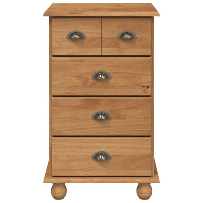 vidaXL Chest of Drawer 5-Drawer ASKIM Brown 48.5 x 40 x 79 cm