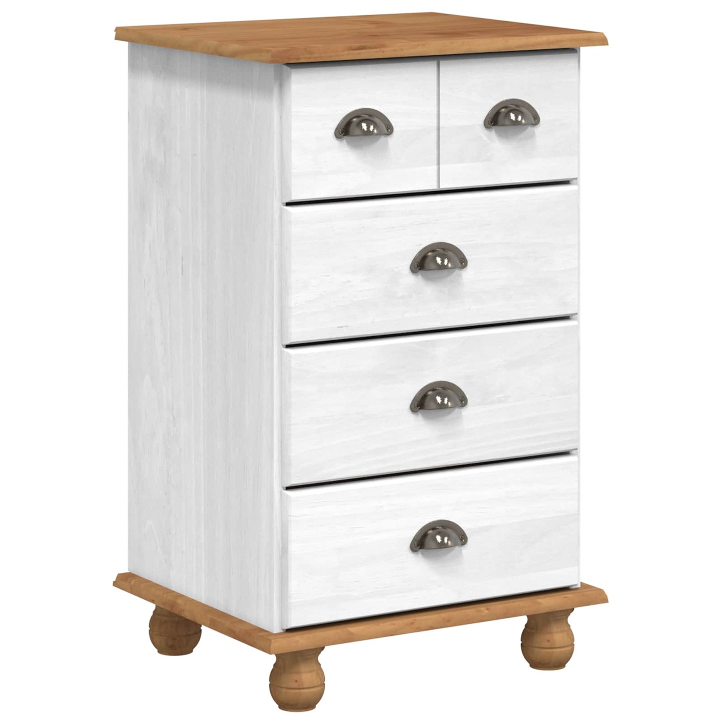 vidaXL Chest of Drawer 5-Drawer ASKIM White 48.5 x 40 x 79 cm