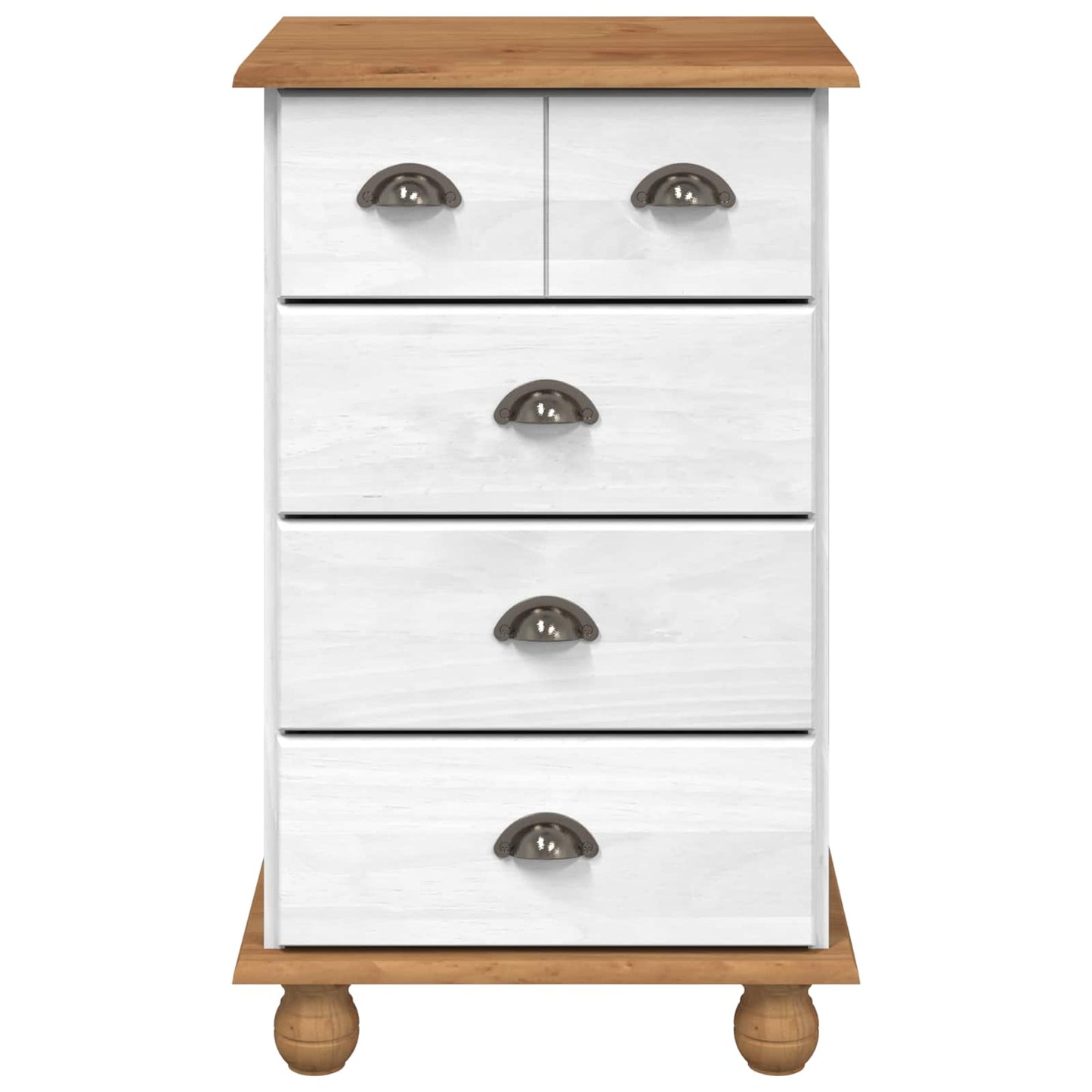 vidaXL Chest of Drawer 5-Drawer ASKIM White 48.5 x 40 x 79 cm