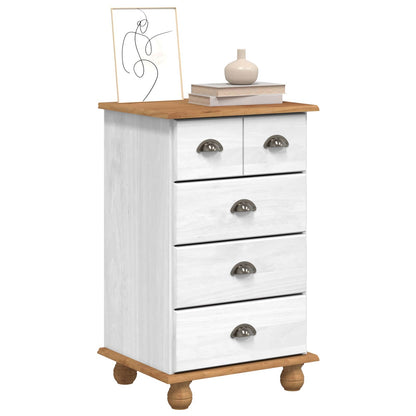 vidaXL Chest of Drawer 5-Drawer ASKIM White 48.5 x 40 x 79 cm
