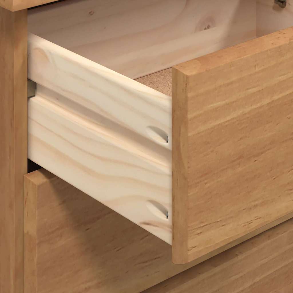 vidaXL Chest of Drawer ASKIM Brown 91 x 40 x 95.5 cm Solid Pine Wood
