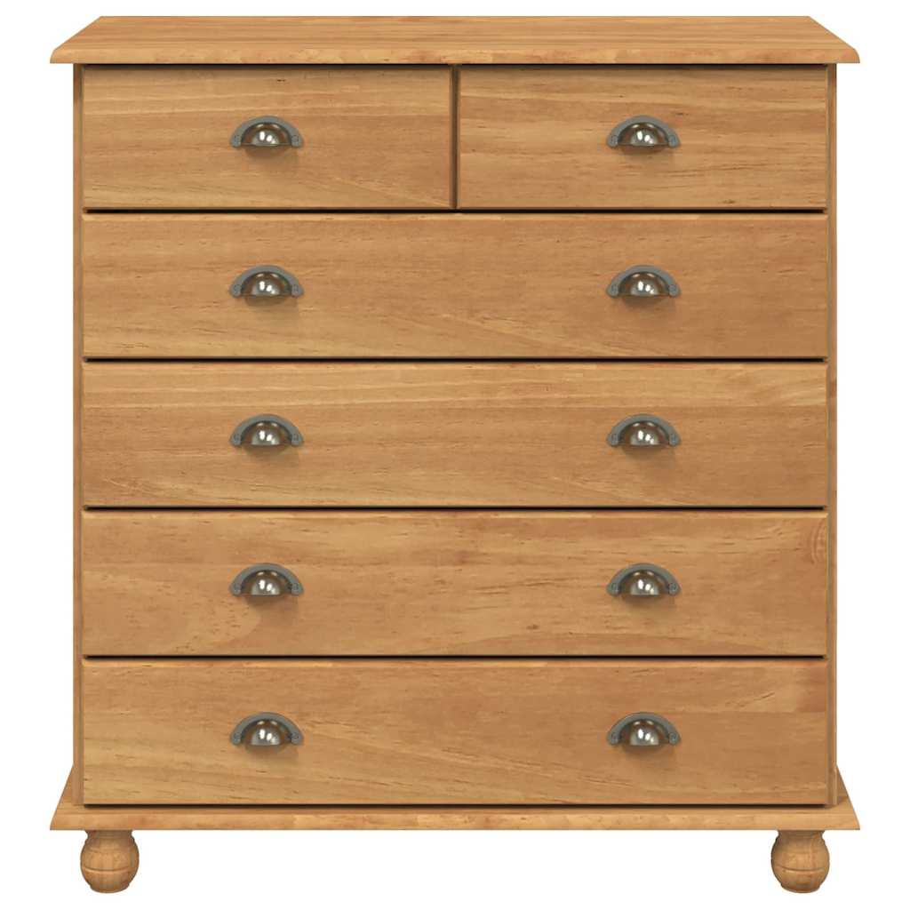 vidaXL Chest of Drawer ASKIM Brown 91 x 40 x 95.5 cm Solid Pine Wood