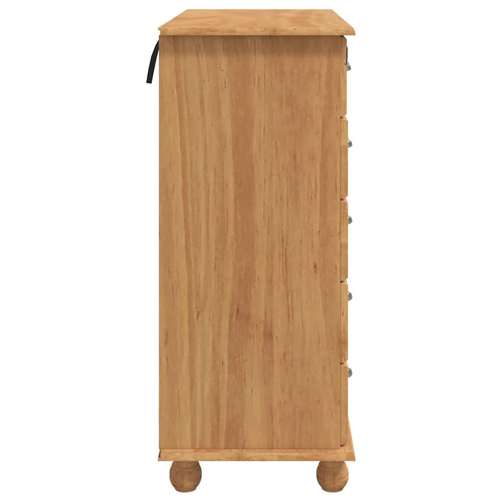 vidaXL Chest of Drawer ASKIM Brown 91 x 40 x 95.5 cm Solid Pine Wood