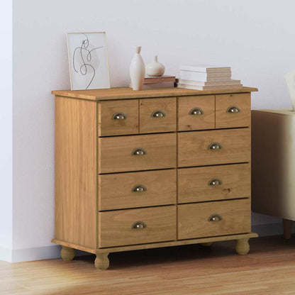 vidaXL Chest of Drawer ASKIM Brown 91 x 40 x 79 cm Solid Pine Wood