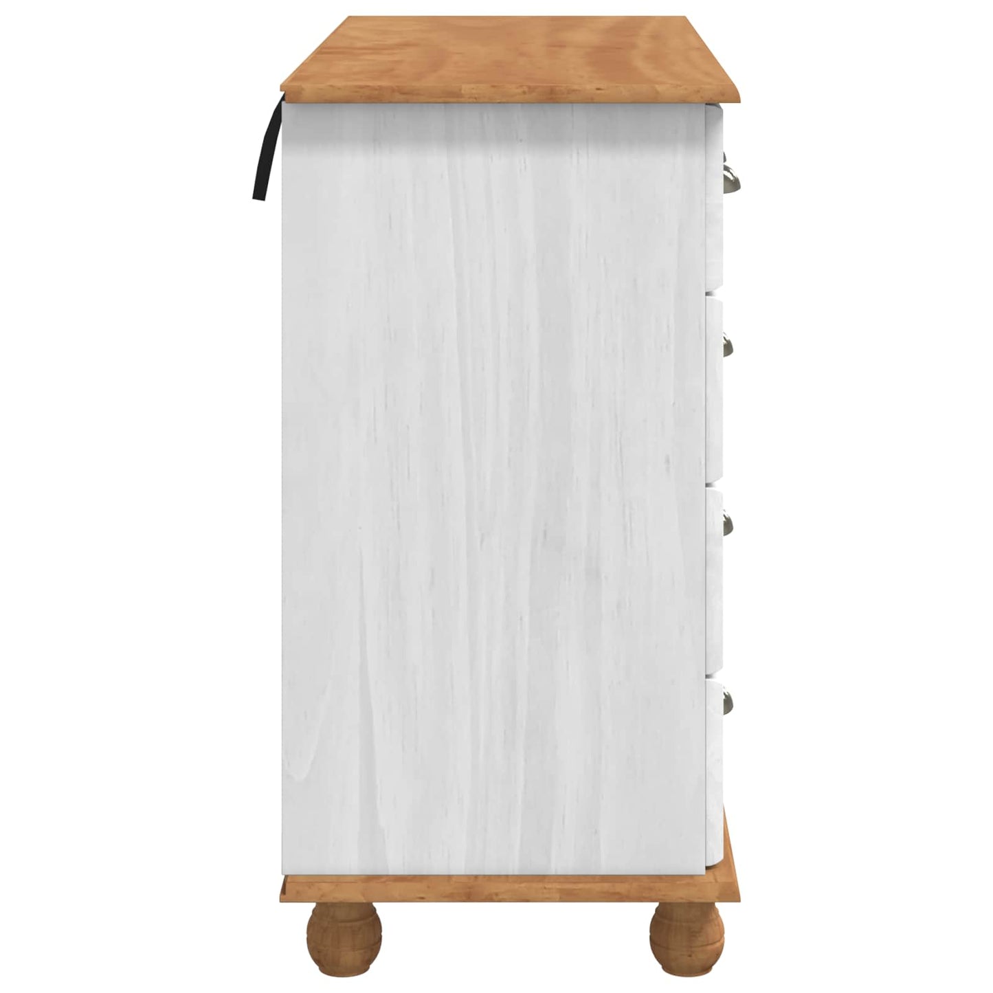 vidaXL Chest of Drawer ASKIM White 91 x 40 x 79 cm Solid Pine Wood