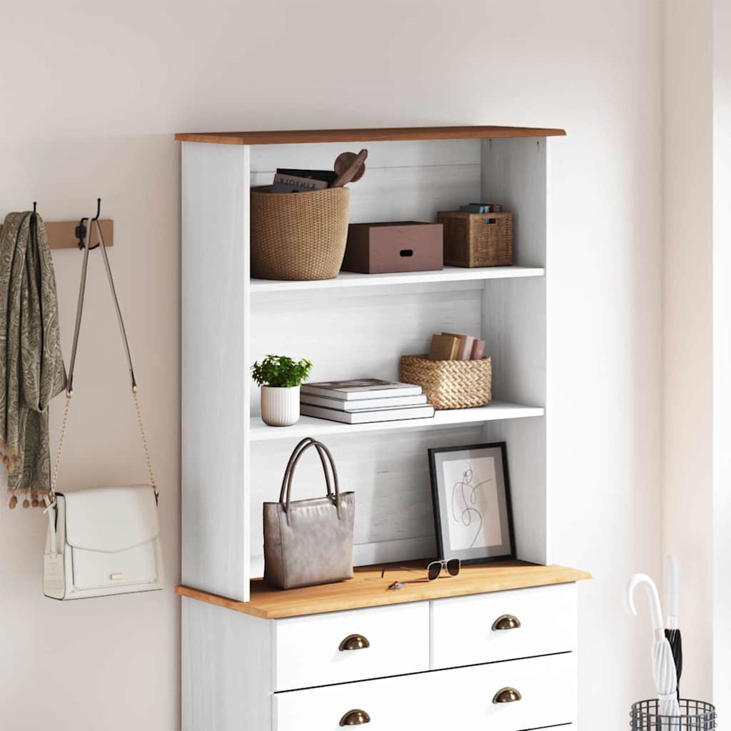 vidaXL Hutch ASKIM 91 x 30 x 104 cm Solid pine wood