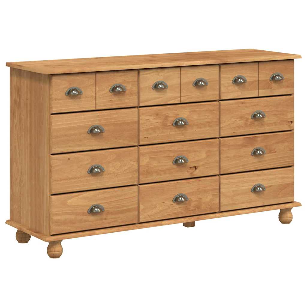 vidaXL Chest of Drawer ASKIM Brown 79 x 40 x 133.5 cm Solid Pine Wood
