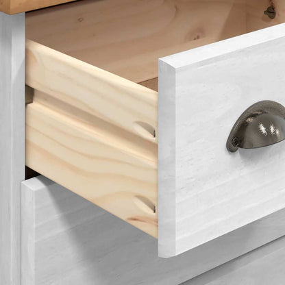 vidaXL Chest of Drawer ASKIM White 79 x 40 x 133.5 cm Solid Pine Wood