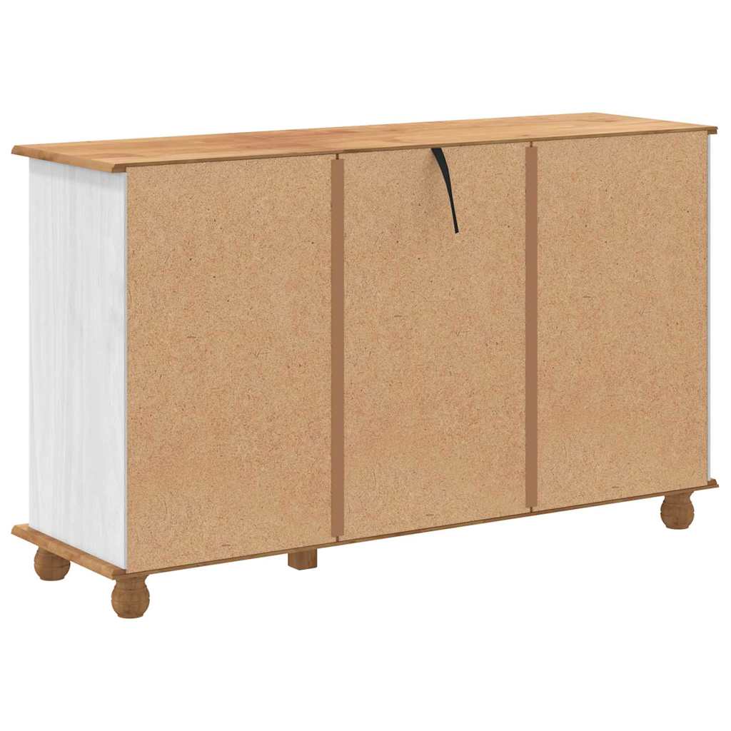 vidaXL Chest of Drawer ASKIM White 79 x 40 x 133.5 cm Solid Pine Wood