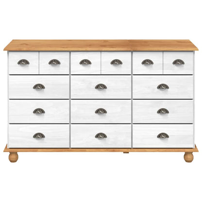 vidaXL Chest of Drawer ASKIM White 79 x 40 x 133.5 cm Solid Pine Wood