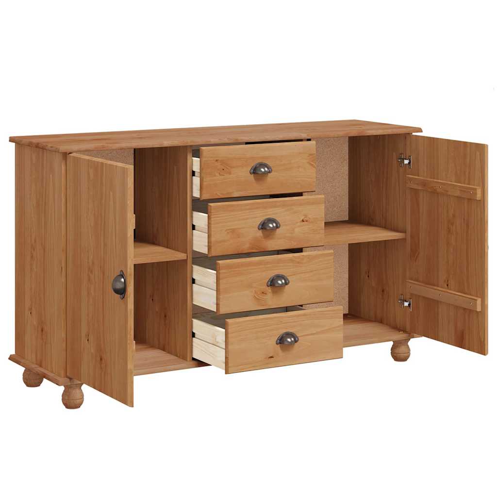 vidaXL Sideboard with Drawer ASKIM 133.5 x 40 x 79 cm Solid pine wood