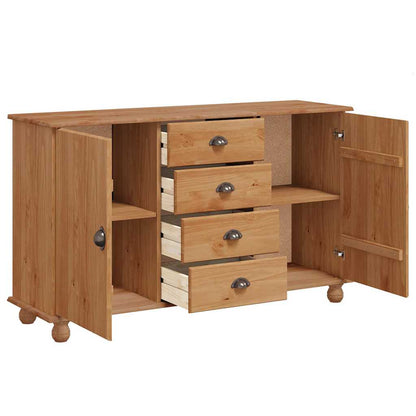 vidaXL Sideboard with Drawer ASKIM 133.5 x 40 x 79 cm Solid pine wood