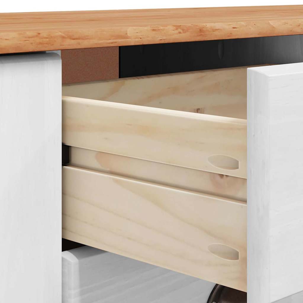 vidaXL Sideboard with Drawer ASKIM 133.5 x 40 x 79 cm Solid pine wood