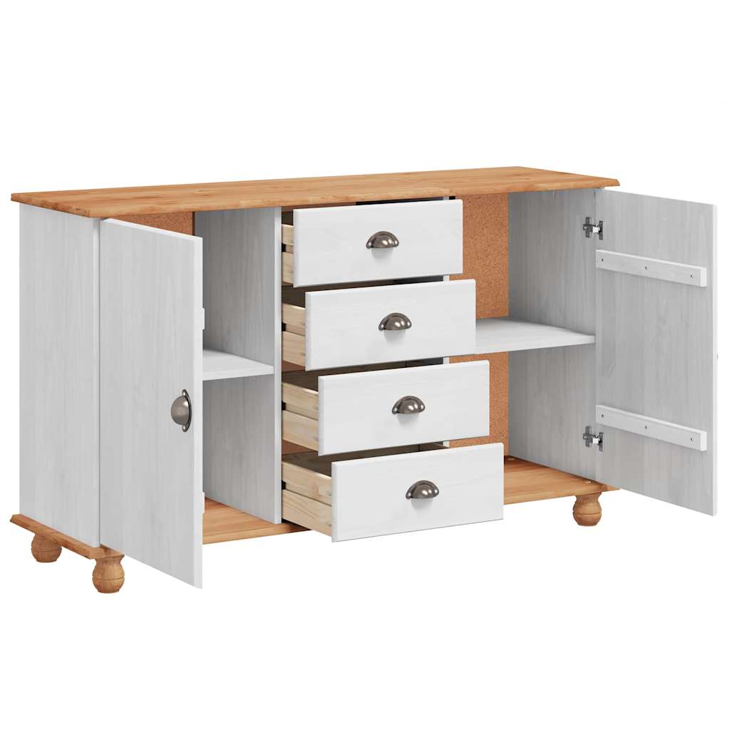 vidaXL Sideboard with Drawer ASKIM 133.5 x 40 x 79 cm Solid pine wood
