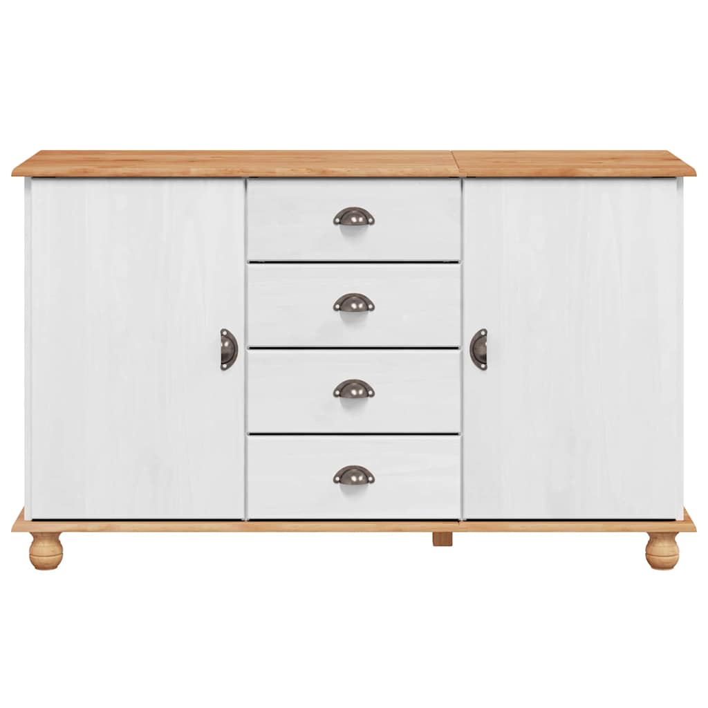 vidaXL Sideboard with Drawer ASKIM 133.5 x 40 x 79 cm Solid pine wood