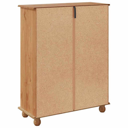 vidaXL Shoe Cabinet ASKIM Brown 85 x 35 x 108 cm Solid Pine Wood
