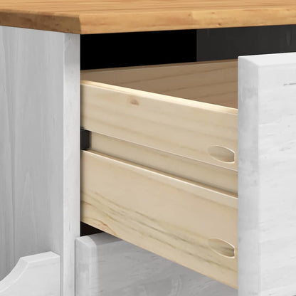 vidaXL Storage Bench ASKIM White 100 x 39 x 62 cm Solid Pine Wood