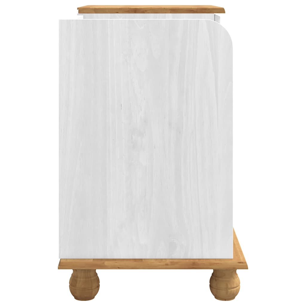 vidaXL Storage Bench ASKIM White 100 x 39 x 62 cm Solid Pine Wood
