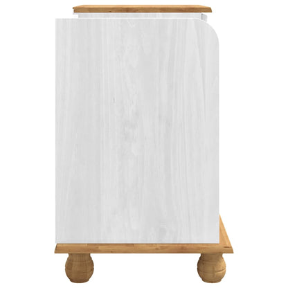 vidaXL Storage Bench ASKIM White 100 x 39 x 62 cm Solid Pine Wood