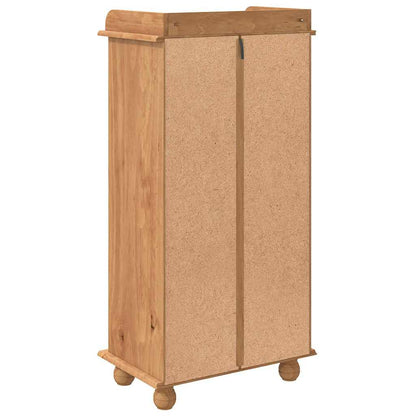 vidaXL Wine Cabinet ASKIM Honey Wax 57 x 37 x 114 cm Solid Pine Wood