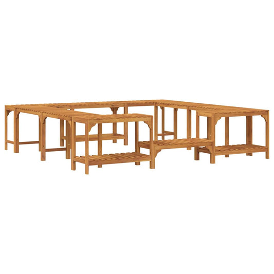 vidaXL Hot Tub Surround Solid Acacia Wood Brown