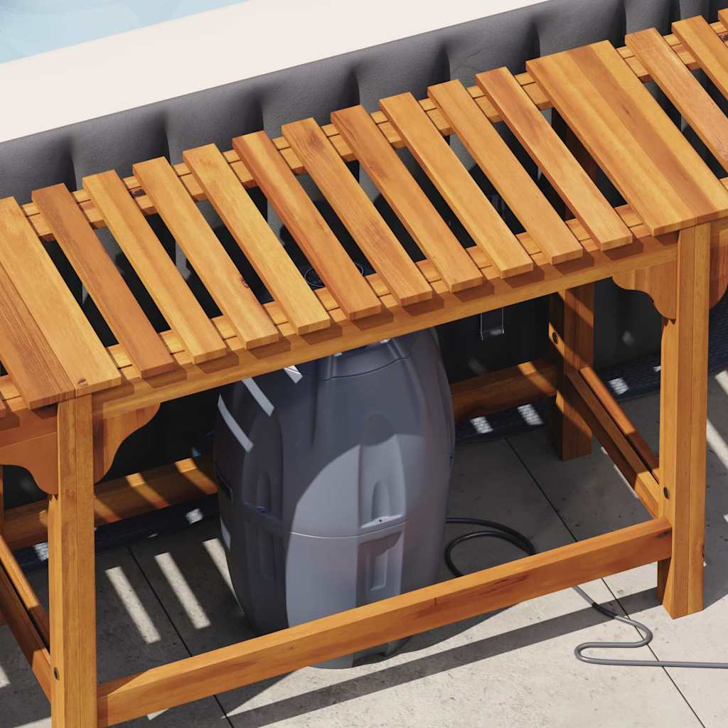vidaXL Hot Tub Surround Brown 255 x 255 x 55.5 cm Solid Acacia Wood