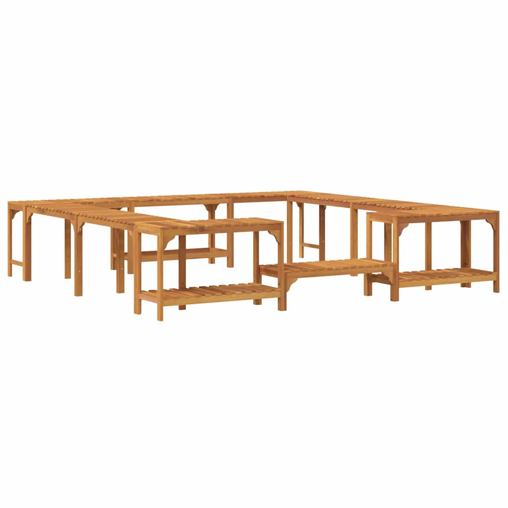 vidaXL Hot Tub Surround Brown 255 x 255 x 55.5 cm Solid Acacia Wood