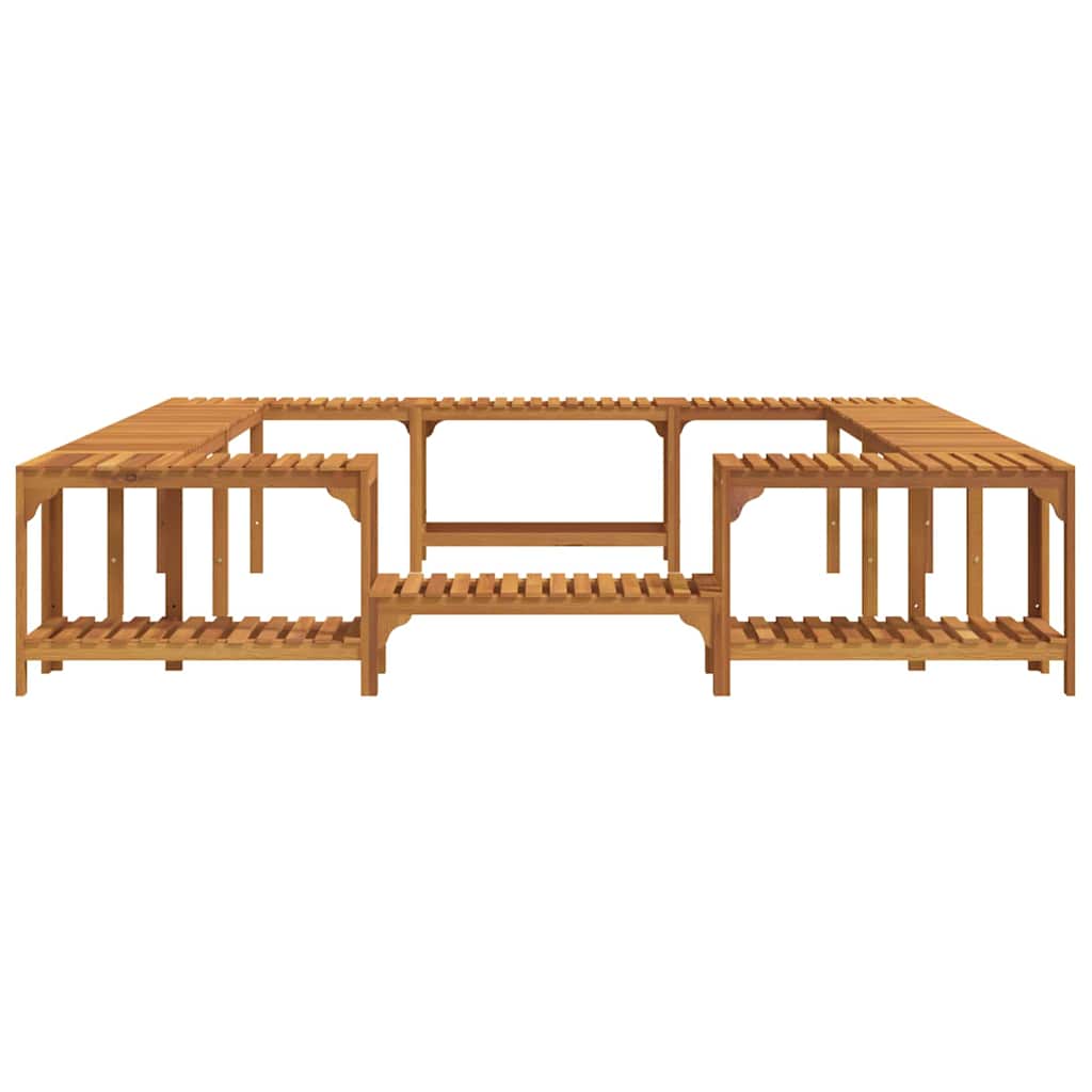 vidaXL Hot Tub Surround Brown 255 x 255 x 55.5 cm Solid Acacia Wood