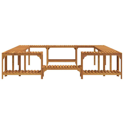 vidaXL Hot Tub Surround Brown 255 x 255 x 55.5 cm Solid Acacia Wood