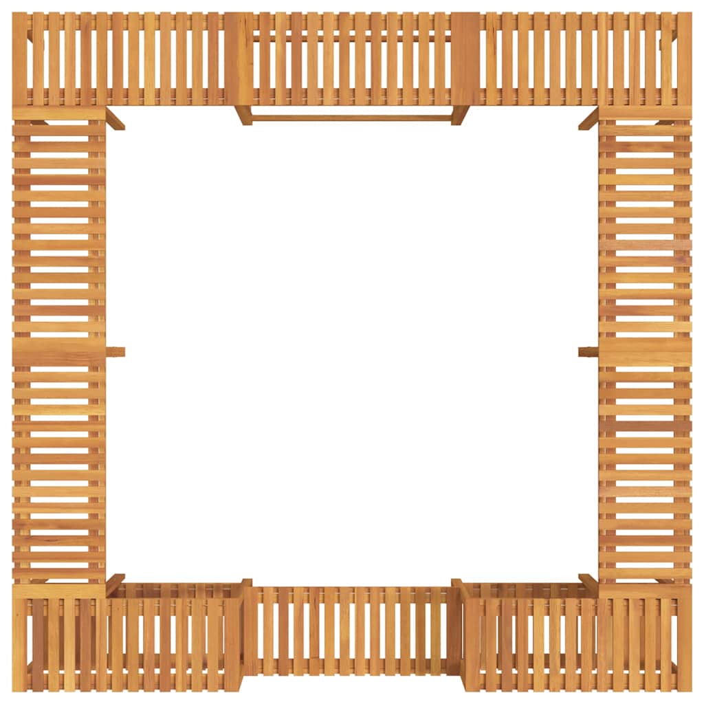 vidaXL Hot Tub Surround Brown 255 x 255 x 55.5 cm Solid Acacia Wood