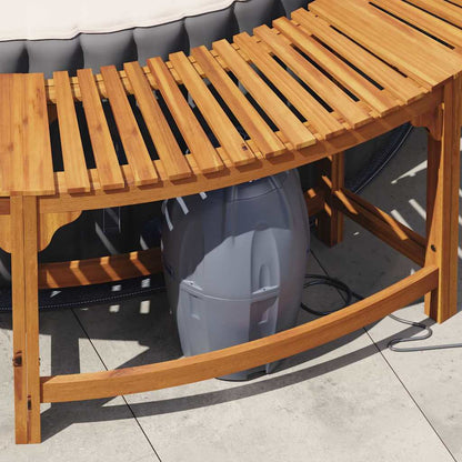vidaXL Hot Tub Surround Brown Ø255 x 55.5 cm Solid Acacia Wood