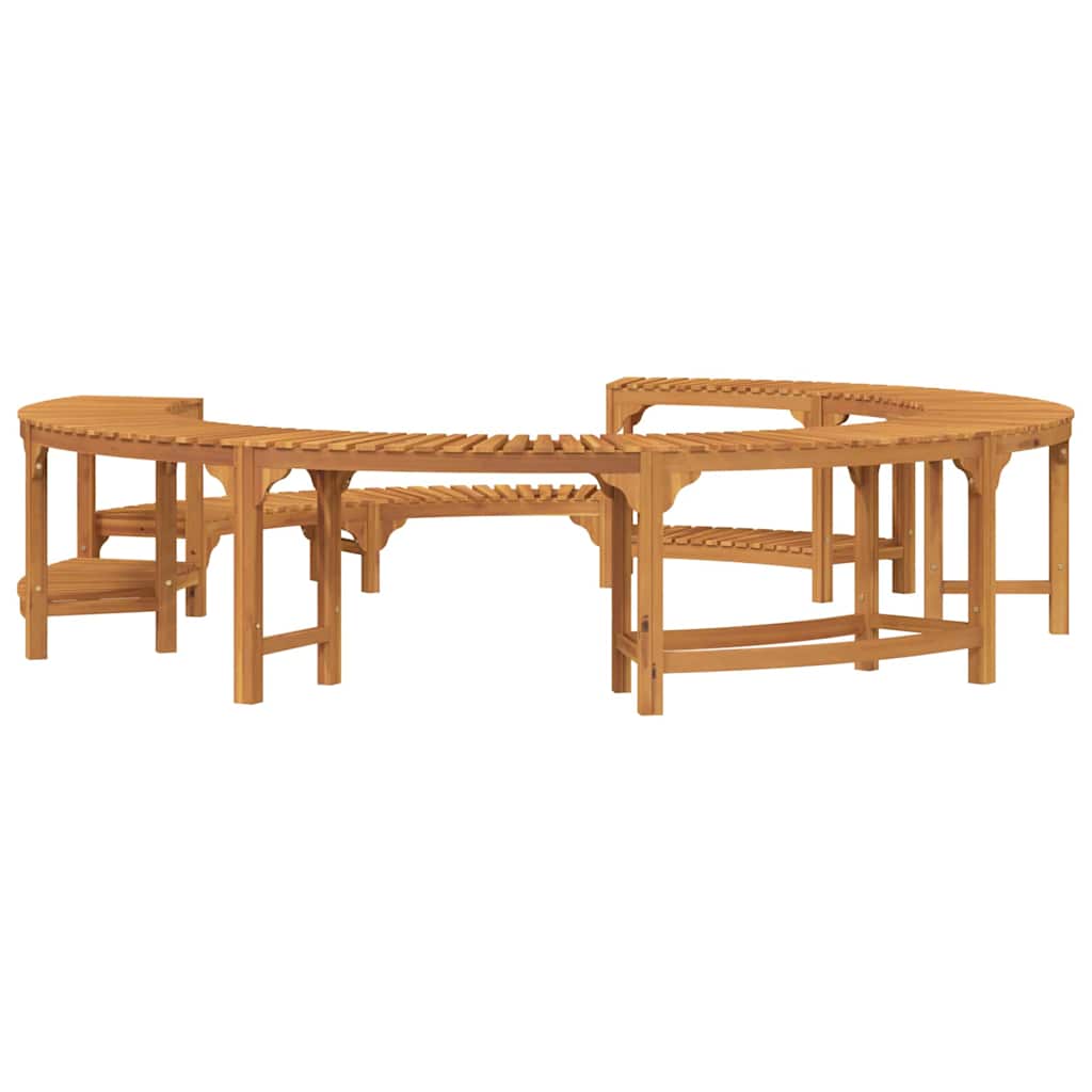 vidaXL Hot Tub Surround Brown Ø255 x 55.5 cm Solid Acacia Wood