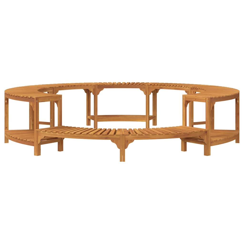 vidaXL Hot Tub Surround Brown Ø255 x 55.5 cm Solid Acacia Wood