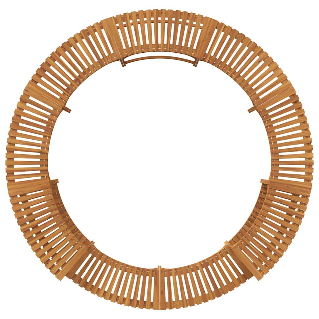vidaXL Hot Tub Surround Brown Ø255 x 55.5 cm Solid Acacia Wood