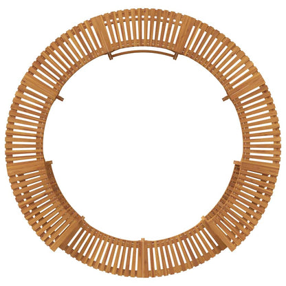 vidaXL Hot Tub Surround Brown Ø255 x 55.5 cm Solid Acacia Wood