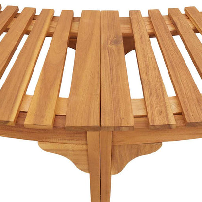 vidaXL Hot Tub Surround Brown Ø275 x 55.5 cm Solid Acacia Wood