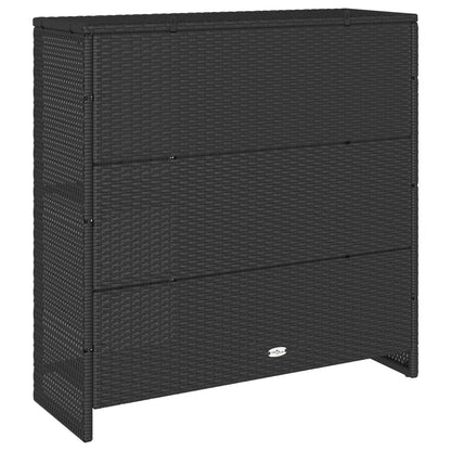 vidaXL Storage Cabinet with Shelf Black 100 x 36 x 102 cm Rattan
