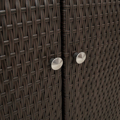 vidaXL Storage Cabinet with Shelf Brown 100 x 36 x 102 cm Rattan