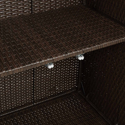 vidaXL Storage Cabinet with Shelf Brown 100 x 36 x 102 cm Rattan