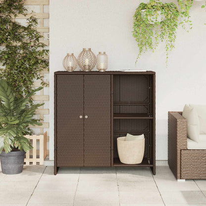 vidaXL Storage Cabinet with Shelf Brown 100 x 36 x 102 cm Rattan