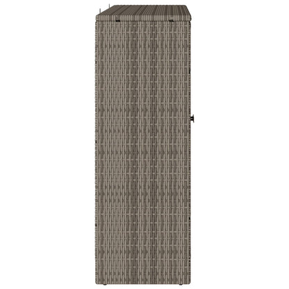 vidaXL Storage Cabinet with Shelf Grey 100 x 36 x 102 cm Rattan