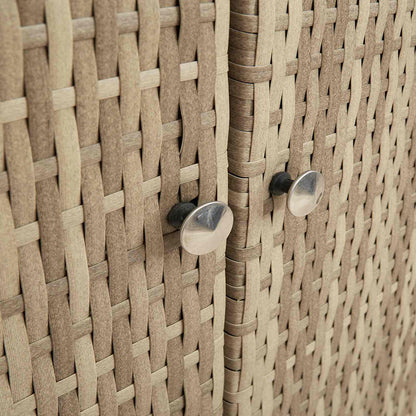 vidaXL Storage Cabinet with Shelf Beige 100 x 36 x 102 cm Rattan