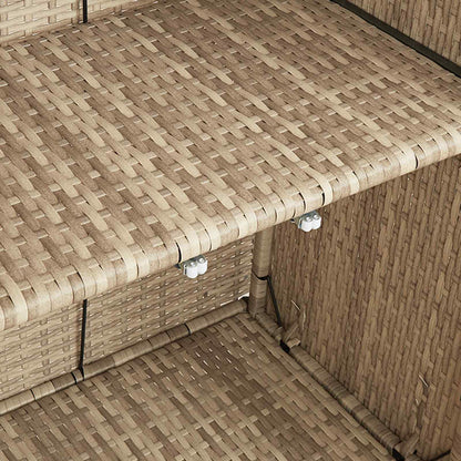 vidaXL Storage Cabinet with Shelf Beige 100 x 36 x 102 cm Rattan