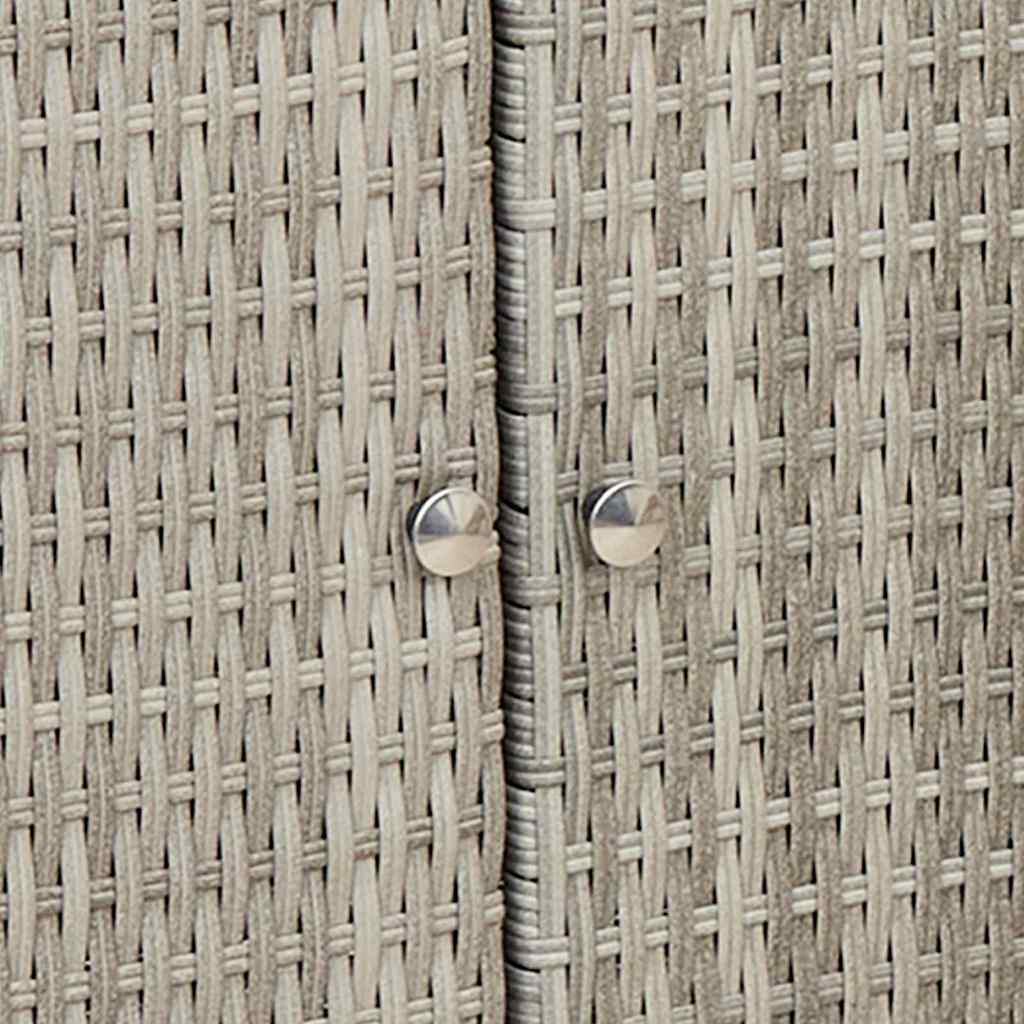 vidaXL Storage Cabinet with Shelf Light Grey 100 x 36 x 102 cm Rattan
