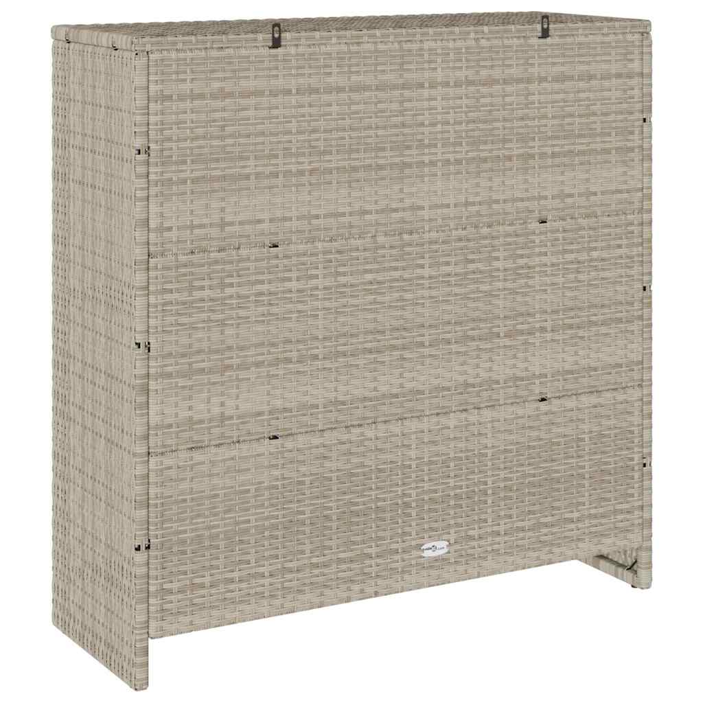 vidaXL Storage Cabinet with Shelf Light Grey 100 x 36 x 102 cm Rattan