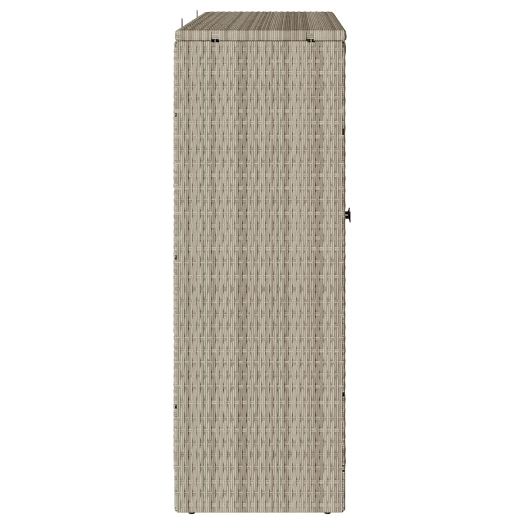 vidaXL Storage Cabinet with Shelf Light Grey 100 x 36 x 102 cm Rattan