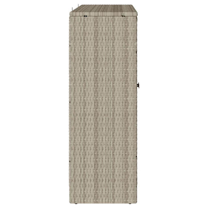 vidaXL Storage Cabinet with Shelf Light Grey 100 x 36 x 102 cm Rattan