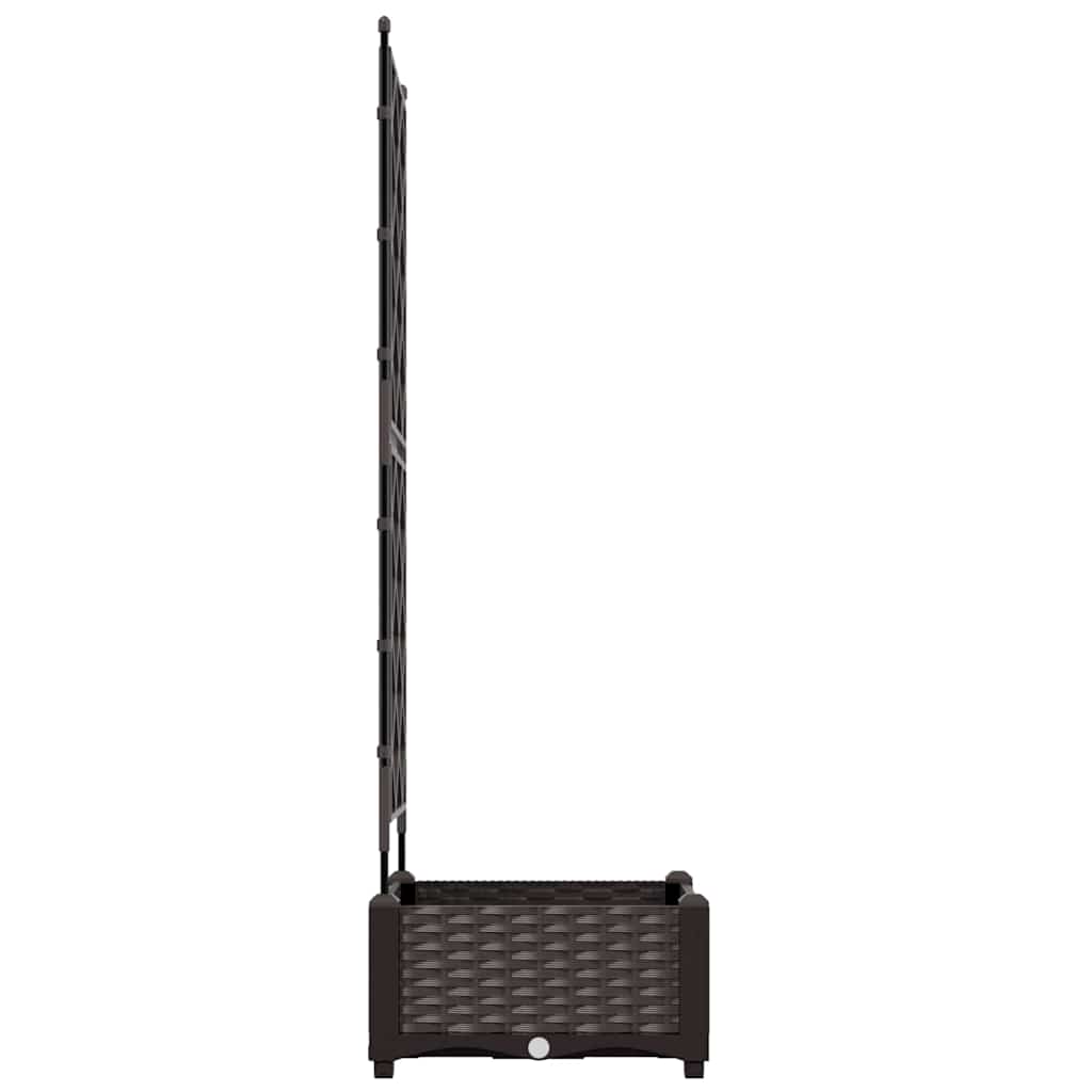 vidaXL Garden Planter Brown 40 x 40 x 125.5 cm PP