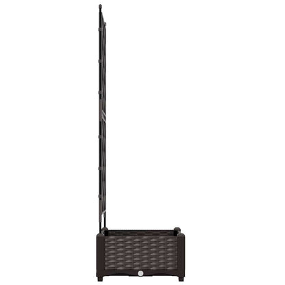 vidaXL Garden Planter Brown 40 x 40 x 125.5 cm PP